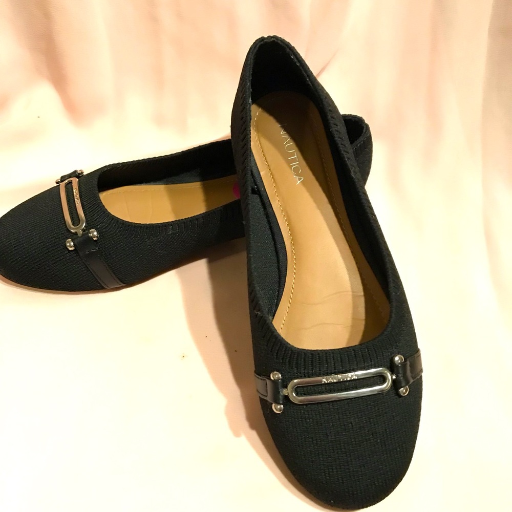 Nautica flats ballet style slip on flats - black flats